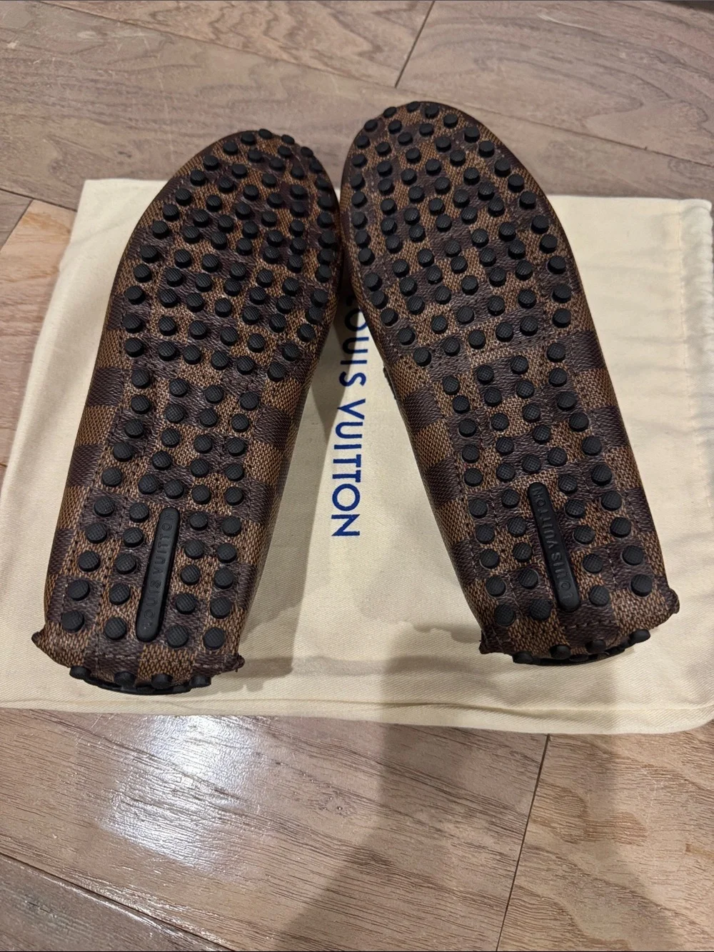 Louis Vuitton Brown Damier Canvas Men’s Slip-On Moccasin
